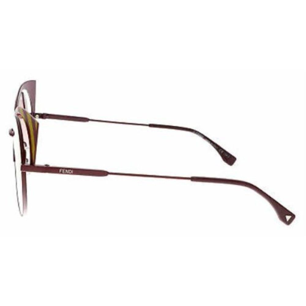Fendi Burgundy Ff0215/S 0l9 Cat Eye Women Sunglasses - Picture 4 of 5